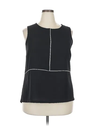 Pre-owned Papaya Sleeveless Blouse In Black