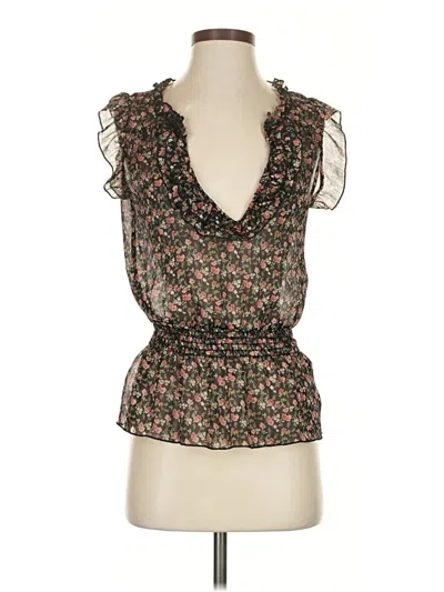 Pre-owned Papaya Sleeveless Blouse In Black