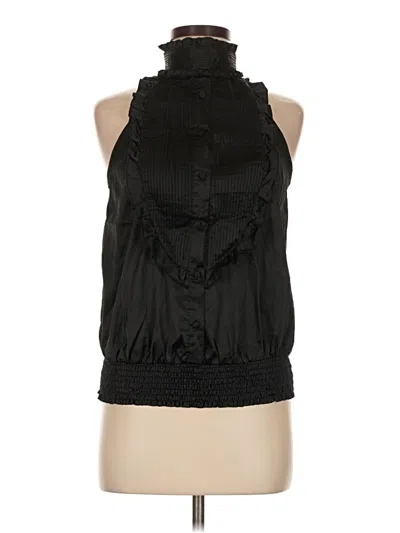 Pre-owned Papaya Sleeveless Blouse In Black