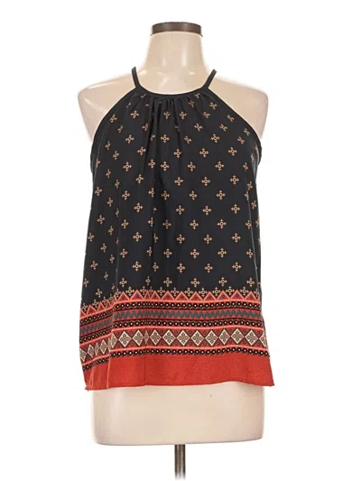 Pre-owned Papaya Sleeveless Blouse In Black