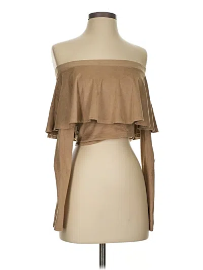 Pre-owned Papaya Sleeveless Blouse In Brown