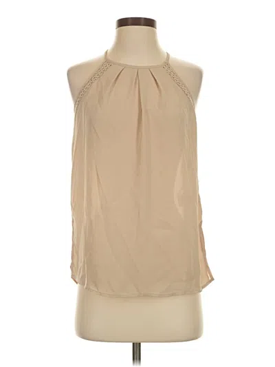 Pre-owned Papaya Sleeveless Blouse In Tan