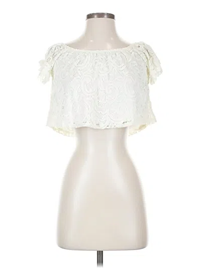 Pre-owned Papaya Sleeveless Blouse In White