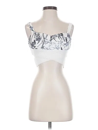 Pre-owned Papaya Sleeveless Blouse In White