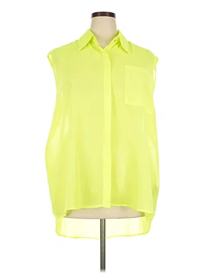 Pre-owned Papaya Sleeveless Blouse In Yellow