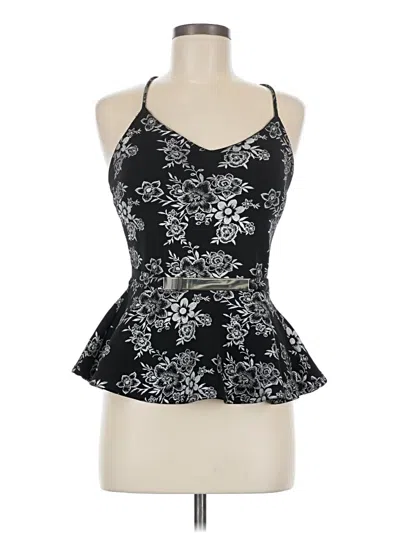 Pre-owned Papaya Sleeveless Top Black Halter Neckline Tops