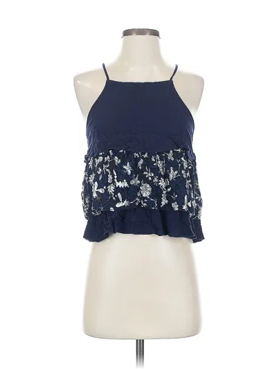Pre-owned Papaya Sleeveless Top Blue Halter Neckline Tops