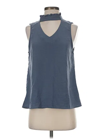 Pre-owned Papaya Sleeveless Top Blue Halter Neckline Tops