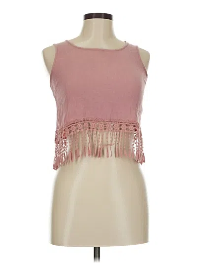 Pre-owned Papaya Sleeveless Top Pink Halter Neckline Tops