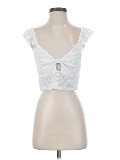 Pre-owned Papaya Sleeveless Top White Sweetheart Neckline Tops