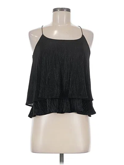 Pre-owned Papaya Tank Top Black Halter Neckline Tops