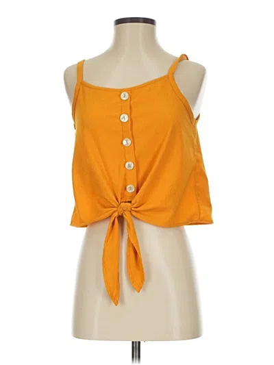 Pre-owned Papaya Tank Top Orange Strapless Neckline Tops