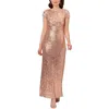 Papell Studio By Adrianna Papell Plus Womens Sequined Gown Cocktail And Party Dress In Multi