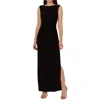 Papell Studio By Adrianna Papell Womens Beaded Polyester Evening Dress In Black