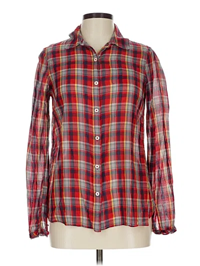 Pre-owned Paper Boy Long Sleeve Button Down Shirt In Red