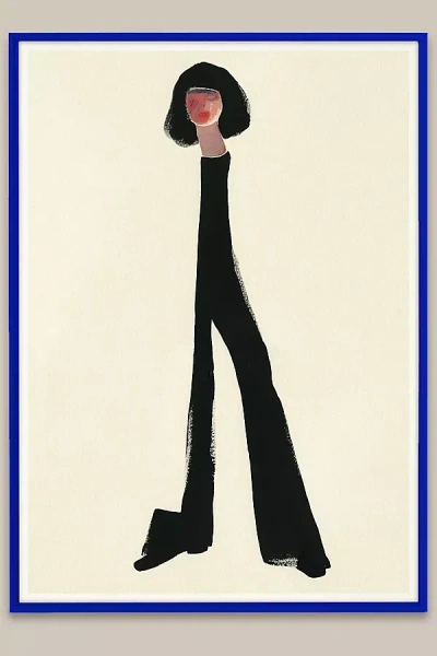 Paper Collective Black Pants By Amelie Hegardt 30x40 Framed Wall Art Print In Multi