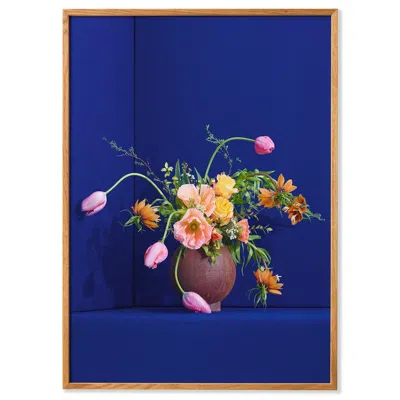 Paper Collective Blomst - Blue - Art Print