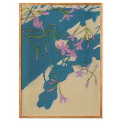 Paper Collective Blue / Pink Bouquet In Copenhagen - Art Print - 50x70 Cm In Multi