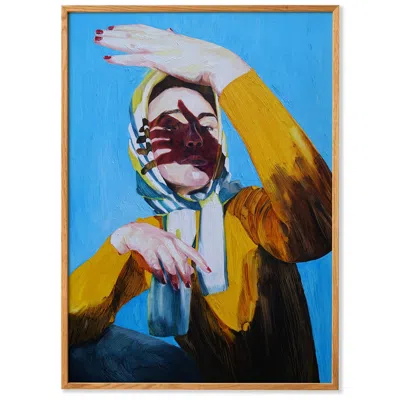 Paper Collective Blue / Yellow Madame E - Art Print In Multi