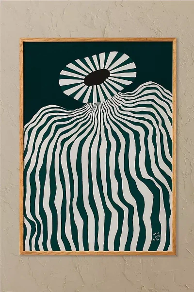Paper Collective Doodle Of A Doodle 04 Framed Wall Art In Green