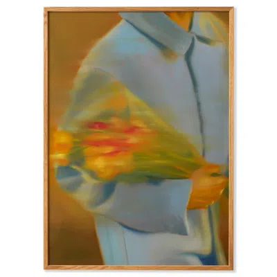 Paper Collective Orange / Blue On The Way Home - Art Print - 50x70 Cm In Yellow