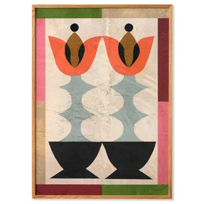 Paper Collective Pink / Orange Flor De Luz - Art Print In Multi