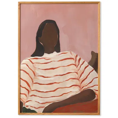 Paper Collective Pink / Red Red Stripes - Art Print In Multi