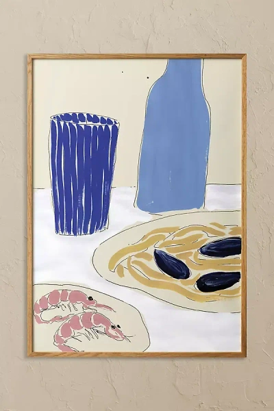 Paper Collective Positano Lunchtime By Sia Marche Framed Wall Art