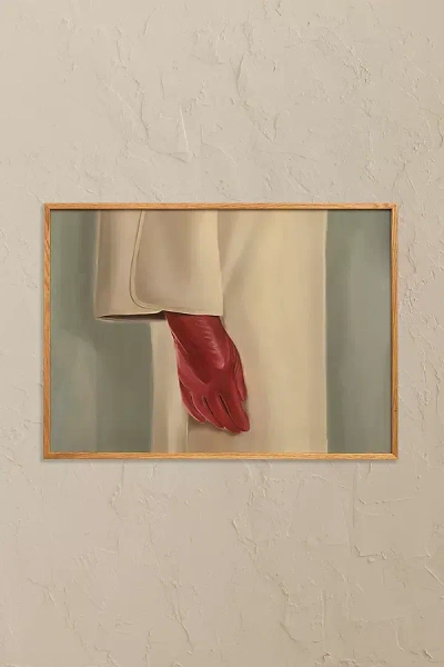 Paper Collective Red Glove Wall Art Print In Multi