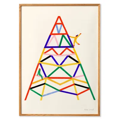 Paper Collective White / Red Escalader - Art Print In Multi