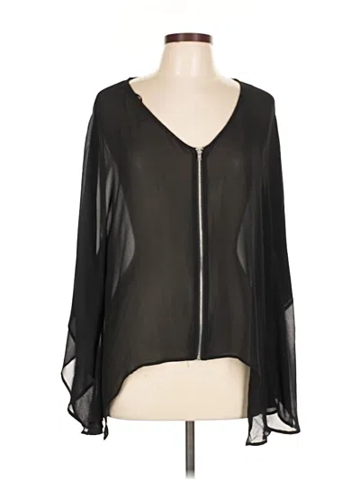 Pre-owned Paper Crane 3/4 Sleeve Blouse In Black