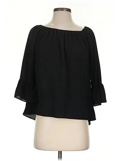Paper Crane 3/4 Sleeve Blouse In Black