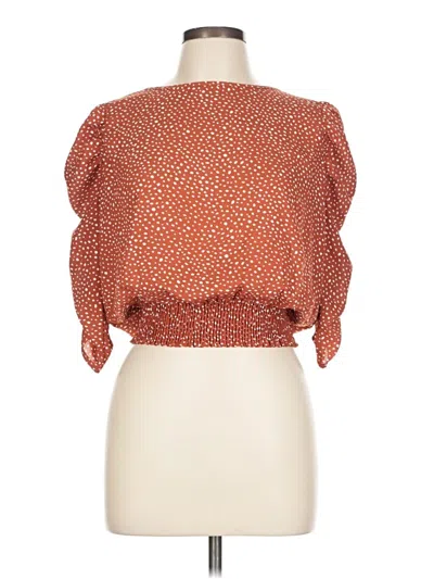 Pre-owned Paper Crane 3/4 Sleeve Blouse In Orange