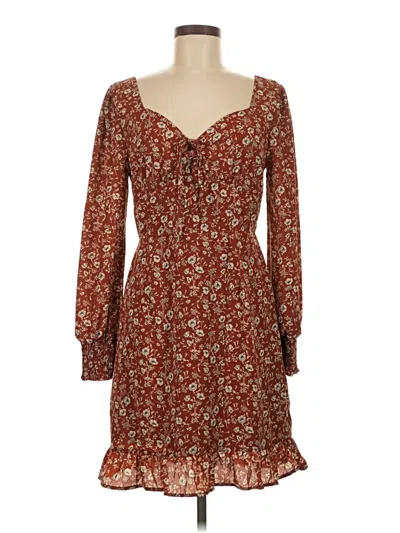 Pre-owned Paper Crane Casual Dress In Brown