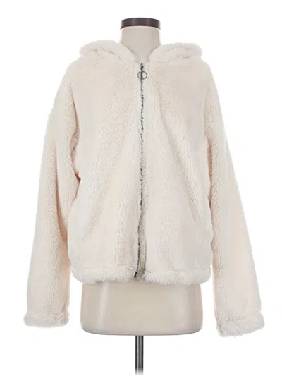 Pre-owned Paper Crane Faux Fur Jacket In Ivory