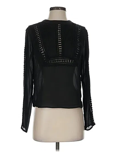 Pre-owned Paper Crane Long Sleeve Blouse In Black
