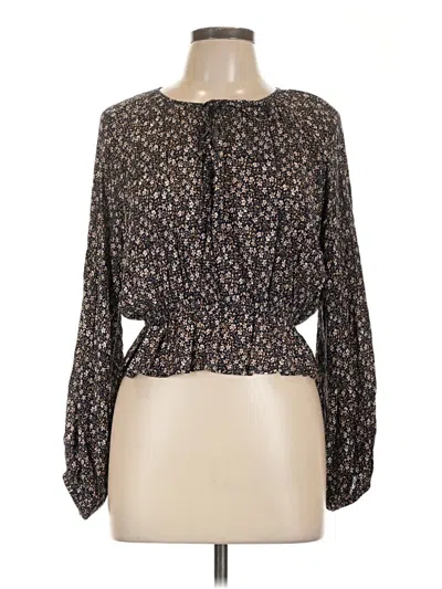 Pre-owned Paper Crane Long Sleeve Blouse In Brown