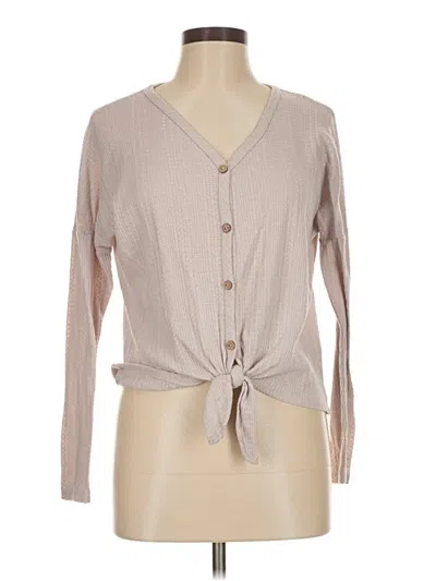 Pre-owned Paper Crane Long Sleeve Blouse In Brown