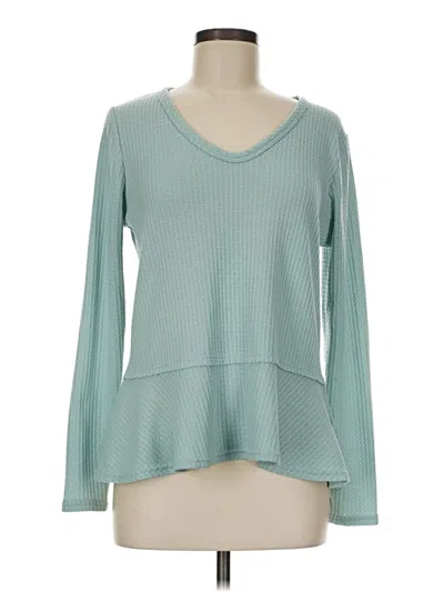 Pre-owned Paper Crane Long Sleeve T-shirt In Teal