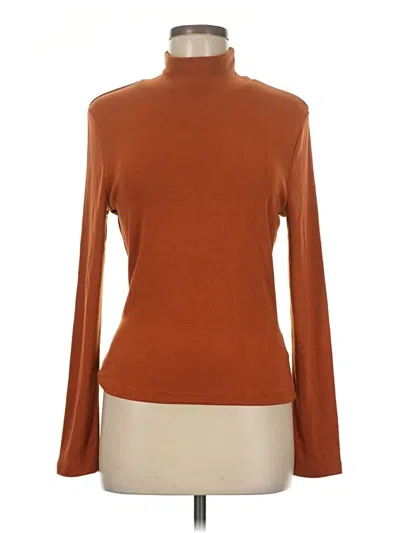 Pre-owned Paper Crane Long Sleeve Turtleneck In Brown