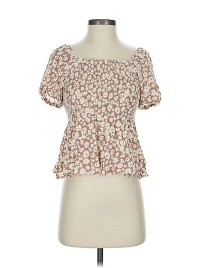 Pre-owned Paper Crane Short Sleeve Blouse In White