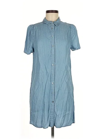 Pre-owned Paper Crane Short Sleeve Button Down Shirt In Blue