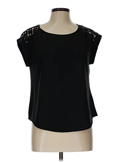 Pre-owned Paper Crane Short Sleeve Top Black Cold Shoulder Neckline Tops