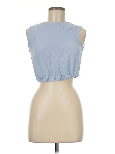 Pre-owned Paper Crane Sleeveless Blouse In Blue