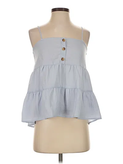 Pre-owned Paper Crane Sleeveless Blouse In Blue