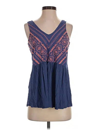 Pre-owned Paper Crane Sleeveless Blouse In Blue