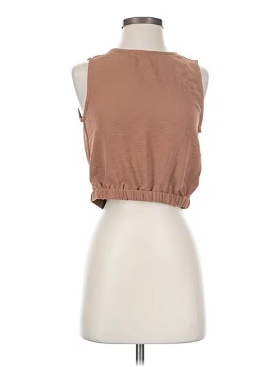 Pre-owned Paper Crane Sleeveless Blouse In Brown