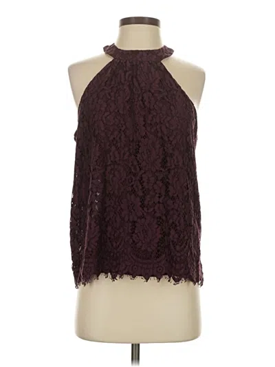 Pre-owned Paper Crane Sleeveless Blouse In Burgundy