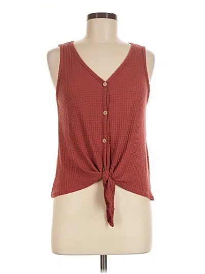 Pre-owned Paper Crane Sleeveless Blouse In Burgundy