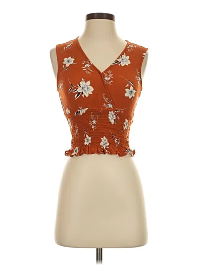 Pre-owned Paper Crane Sleeveless Blouse In Orange